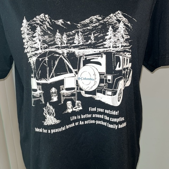 Columbia medium black Omni-wick cotton blend wicking fabric outdoor essential. - Picture 2 of 7